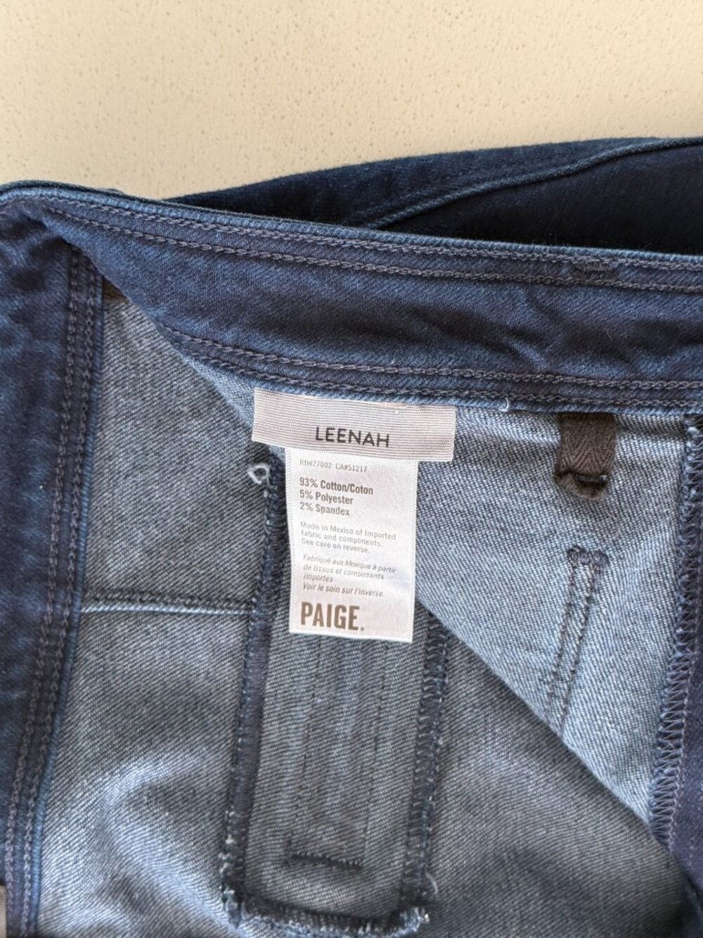 PAIGE Leenah Jeans Size 30 Dark Wash Patch Pocket Wide Leg Stretch Denim - Picture 13 of 14